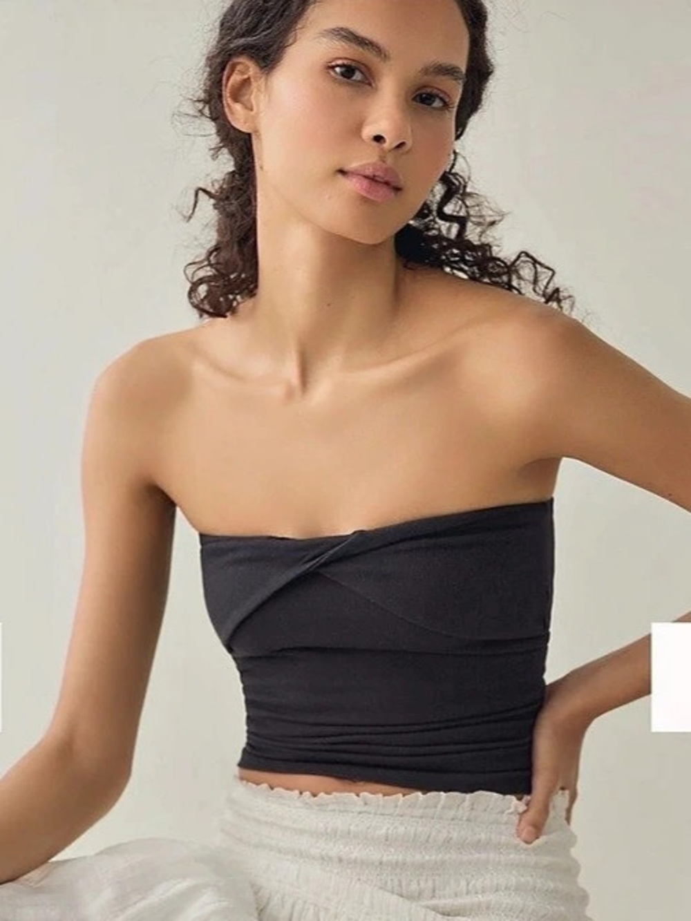 Intimately by Free People Simply Soft Twist Tube Top Black Size M/L NWT